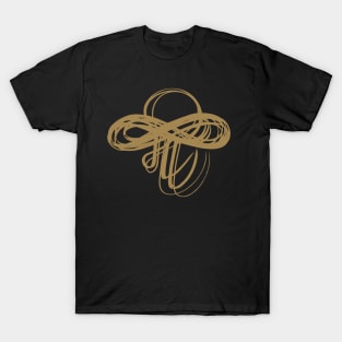 Marathi Text Spells Like English Pronoun ME  and the Meaning is I am. It is Combined with an Infinity Symbol to Express the thought that I am  Infinite, I am Universe. Colored in Golden Color T-Shirt